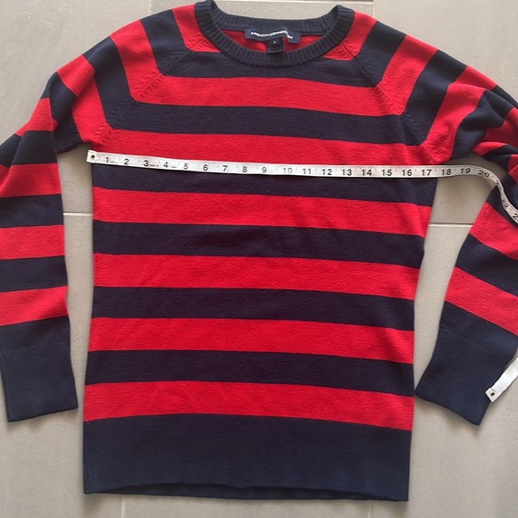 French Connection striped navy & red pullover sweater - Picture 11 of 17